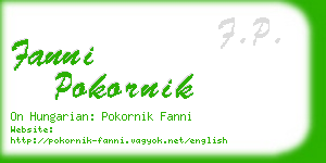 fanni pokornik business card